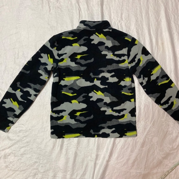 Kids Eddie Bauer Camouflage Fleece Zip Up Jacket Size Large (14) - Picture 9 of 12